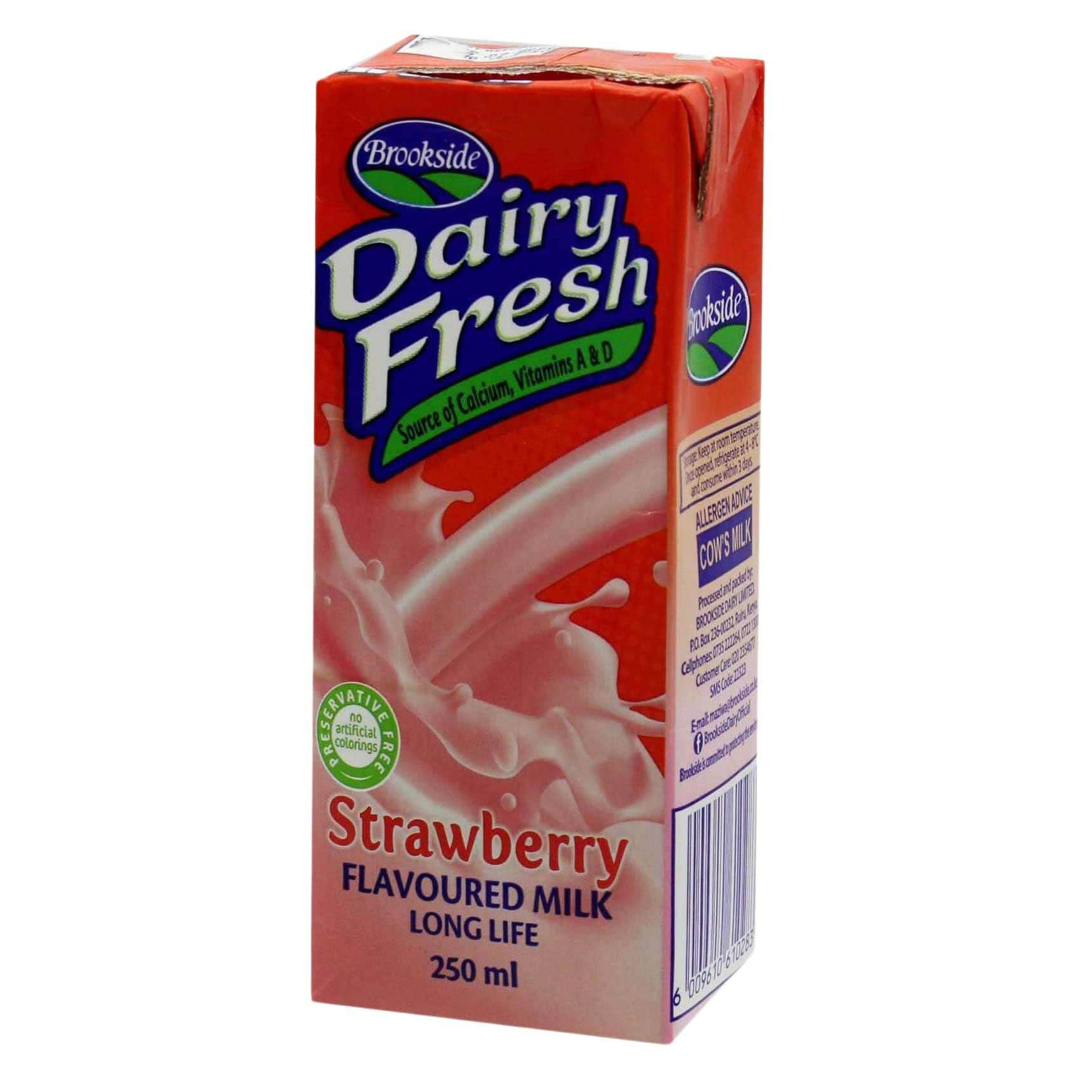 BROOKSIDE STRAWBERRY FLAV.UHT MILK 250ML